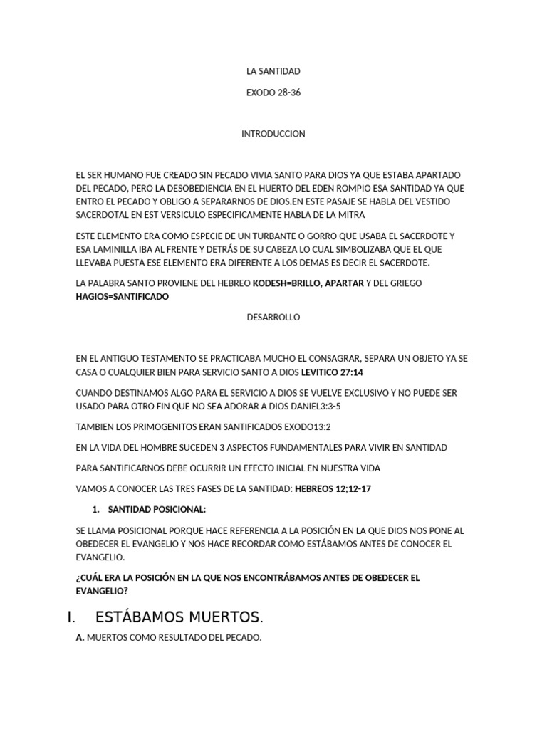 Fases de la Santidad en la Biblia | PDF | Santo | Pecado