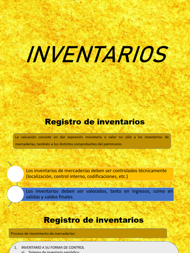 Inventarios | PDF | Valoración (Finanzas) | Mercados financieros