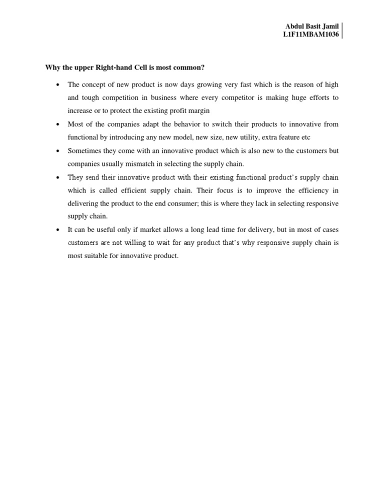 Supply Chain Assignment | PDF