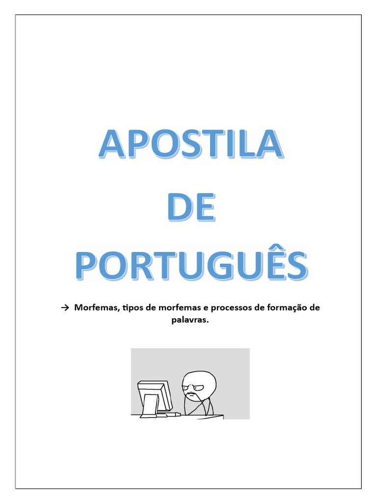 Morfemas e Formação de Palavras | PDF | Linguística | Famílias linguísticas