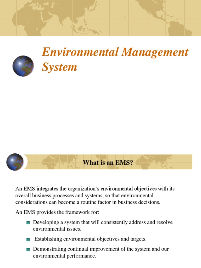 Environmental Management System PDF Environmental Policy