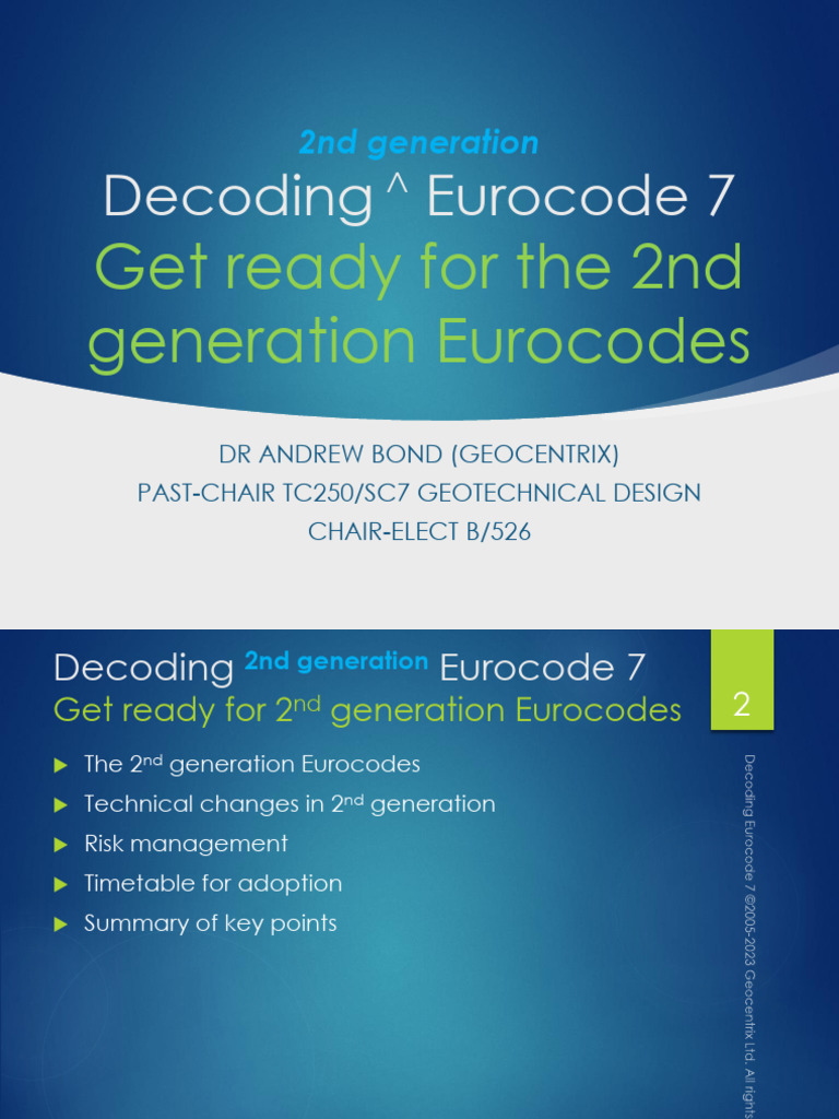 Decoding 2nd Generation Eurocode 7 | PDF | Geotechnical Engineering ...