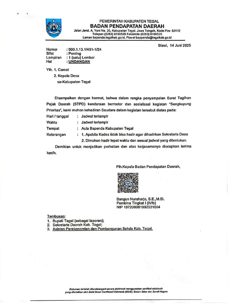 Undangan STPD | PDF