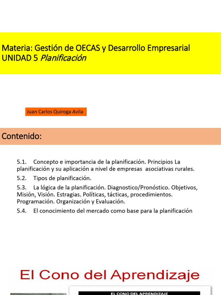 5 Unidad 5 Planear de OECs FDRyT 0922 | PDF | Análisis FODA | Planificación