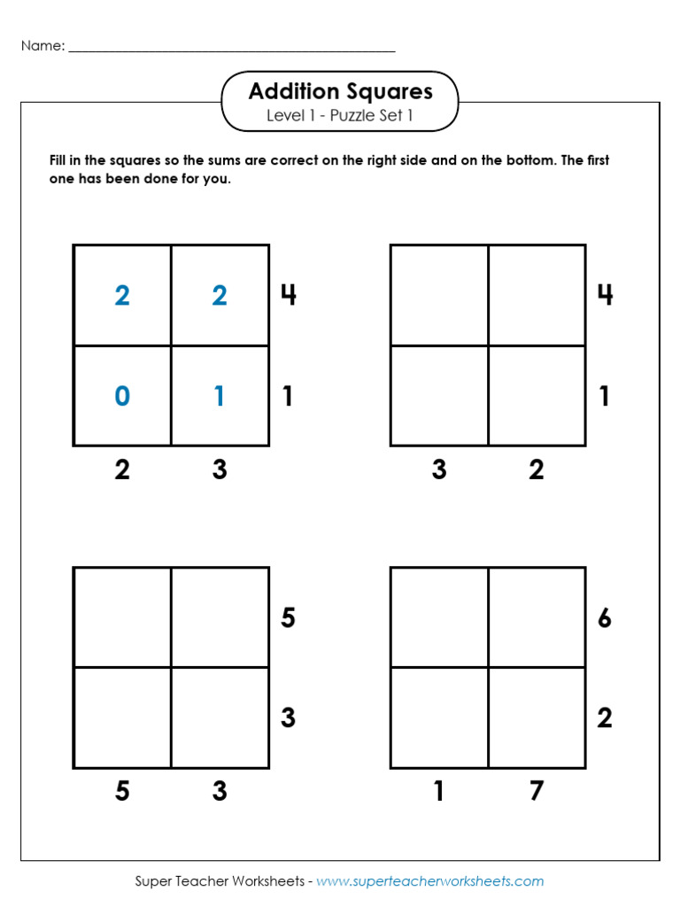 2x2 Level1 Set1 WQRMW | PDF