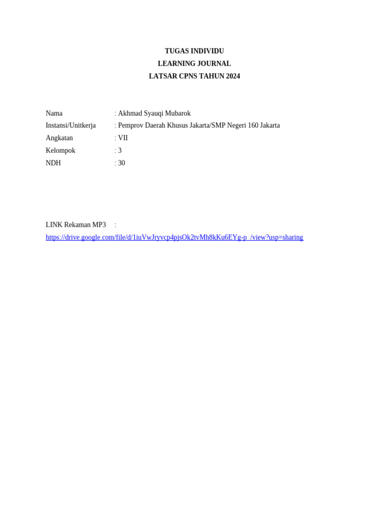 Tugas Individu Learning Journal 2 | PDF