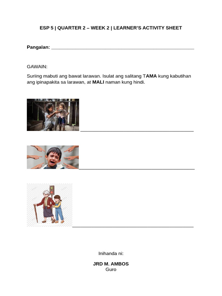 Activity Sheet | PDF