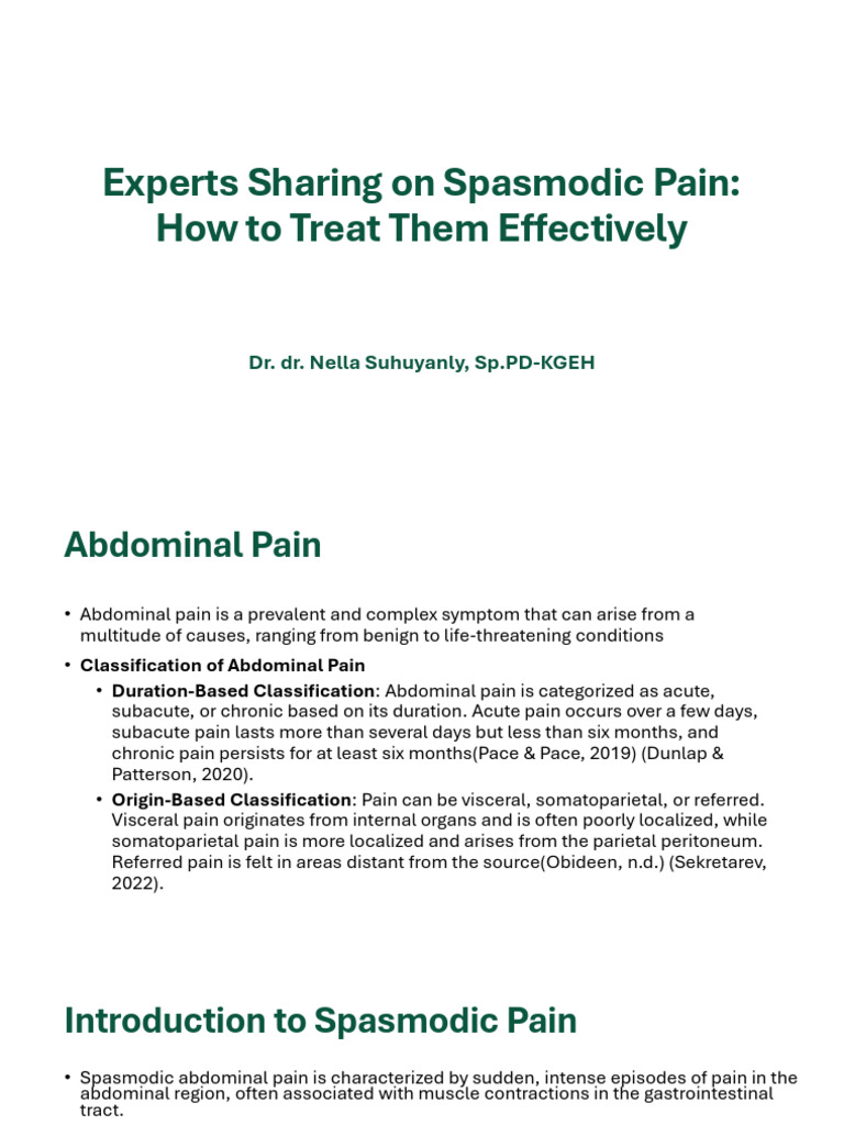 Managing Spasmodic Abdominal Pain | PDF | Irritable Bowel Syndrome ...