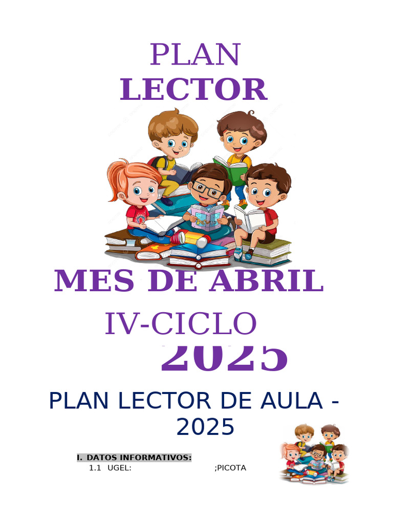 Plan Lector 2025 para Cuarto Grado | PDF