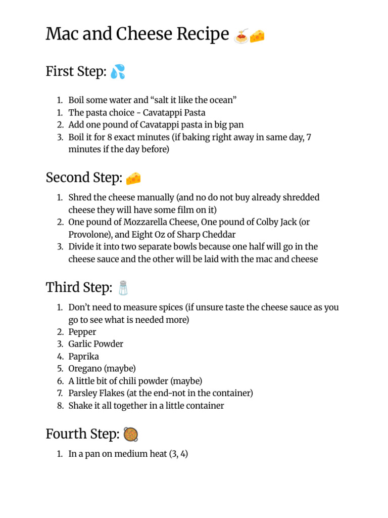 Tini Mac and Cheese Recipe Guide | PDF | Macaroni And Cheese | Foods