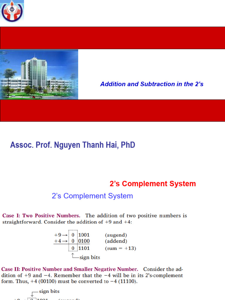 C1 P3 4 Signed Addition - Subtraction With Complement | PDF ...