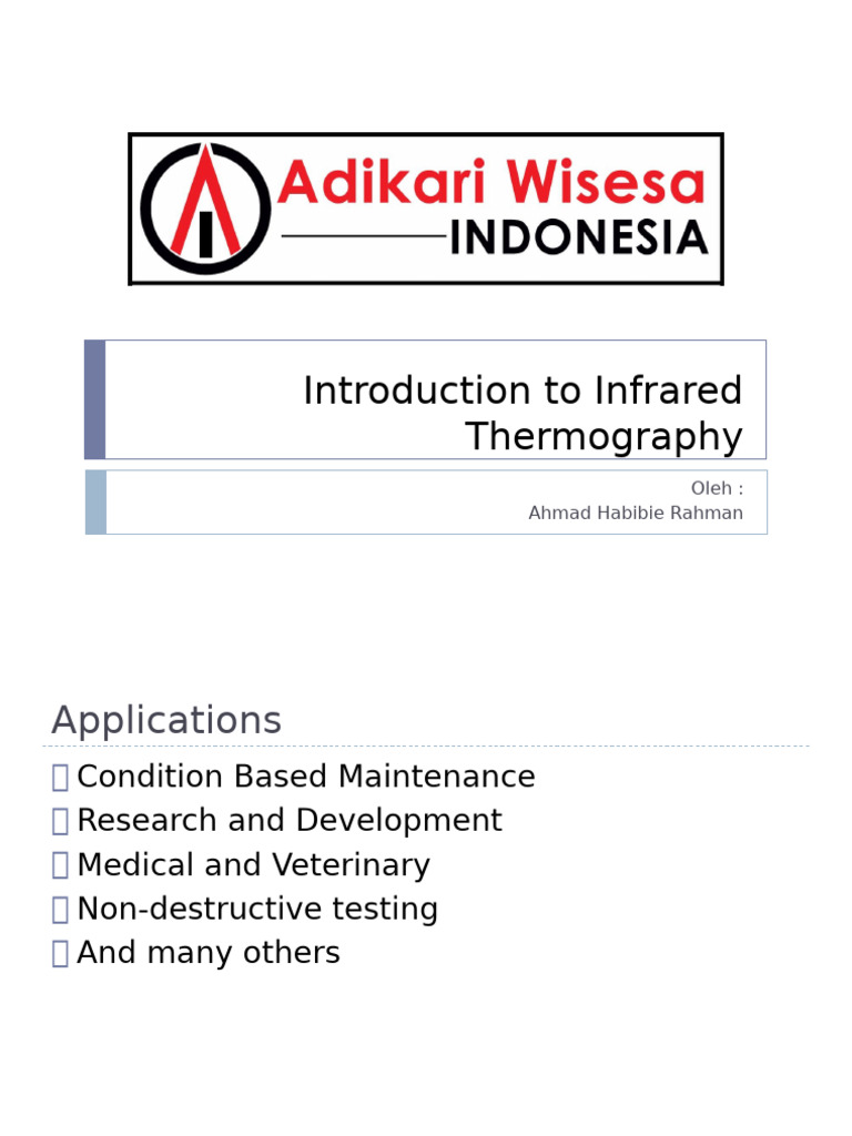 Infrared Thermography Applications Guide | PDF | Infrared | Thermography