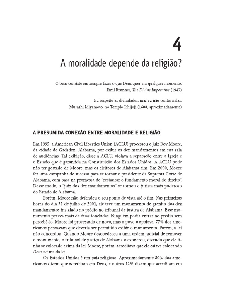 1 UNIDADE - A Moralidade Depende Da Religio | PDF