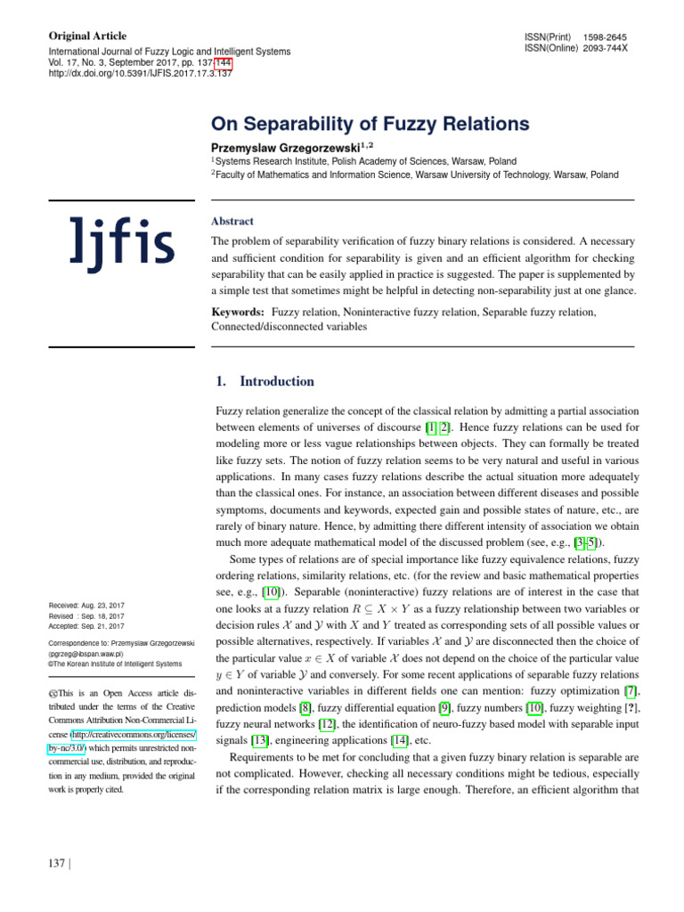 Ijfis 17 137 | PDF | Fuzzy Logic | Function (Mathematics)