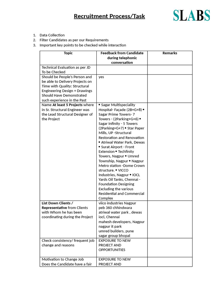 A Recruitment Process - Vishal Adlak | PDF