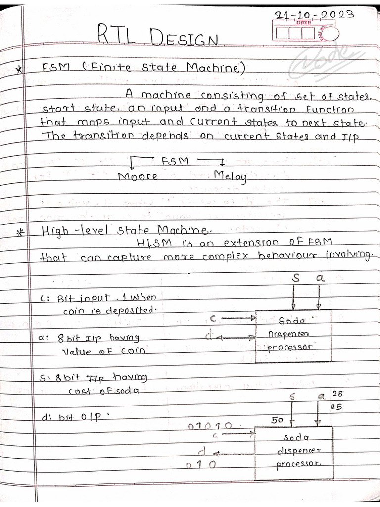 RTL Design Notes (Vlsi) | PDF