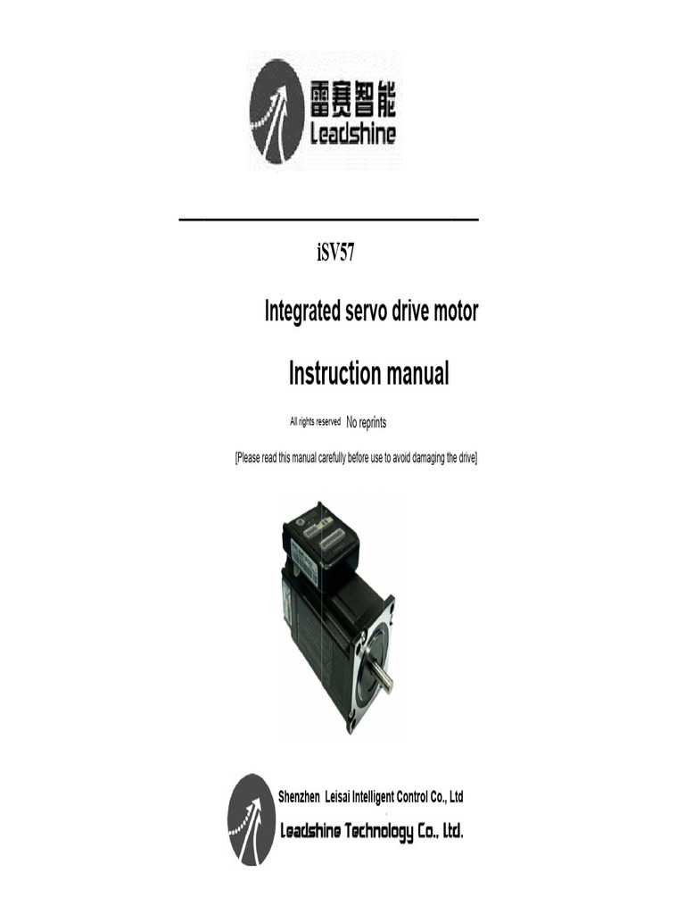 iSV57 Servo Drive User Manual | PDF | Servomechanism | Power Supply