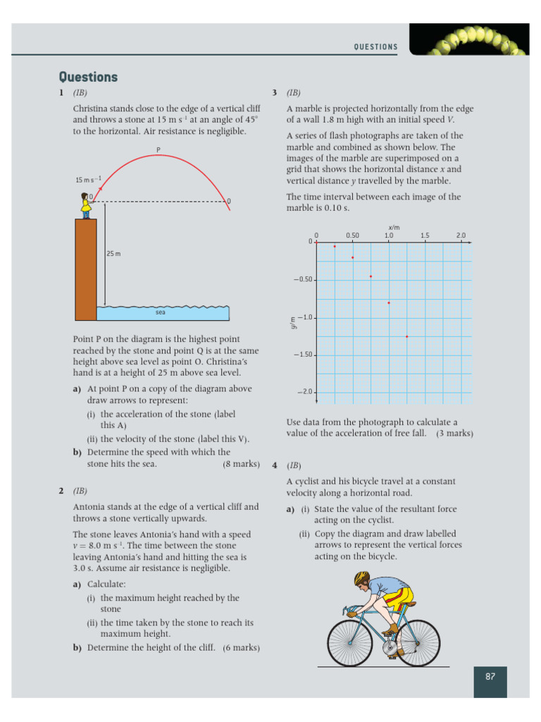 Mechanics Problem Set with Solutions | PDF | Force | Mass