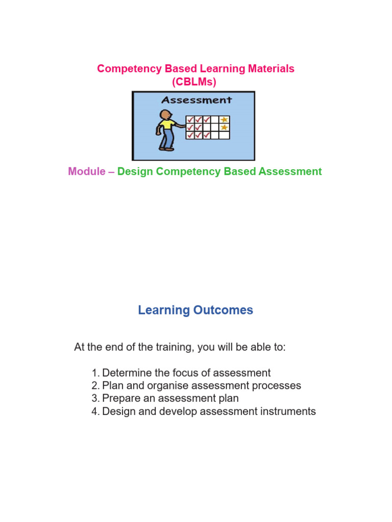 Designing Competency-Based Assessments | PDF | Educational Assessment ...