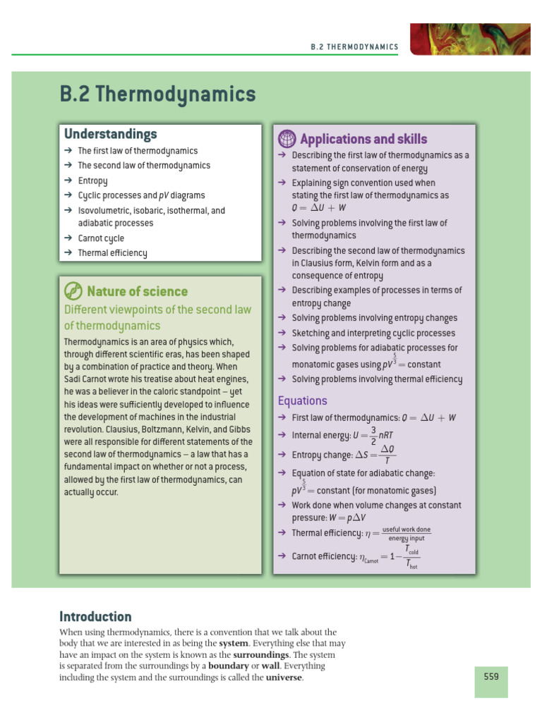 Thermodynamic Coursebook | PDF | Second Law Of Thermodynamics | Entropy