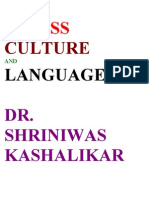 Stress Culture and Language Dr. Shriniwas Janardan Kashalikar