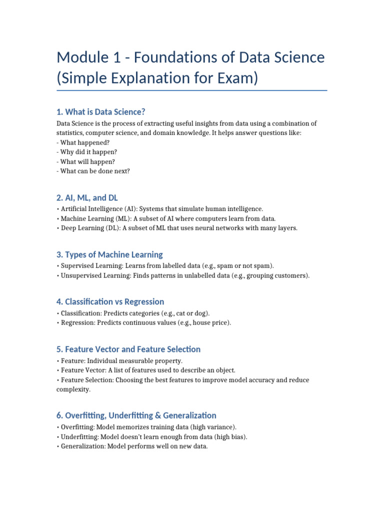 Data Science Foundations Overview | PDF