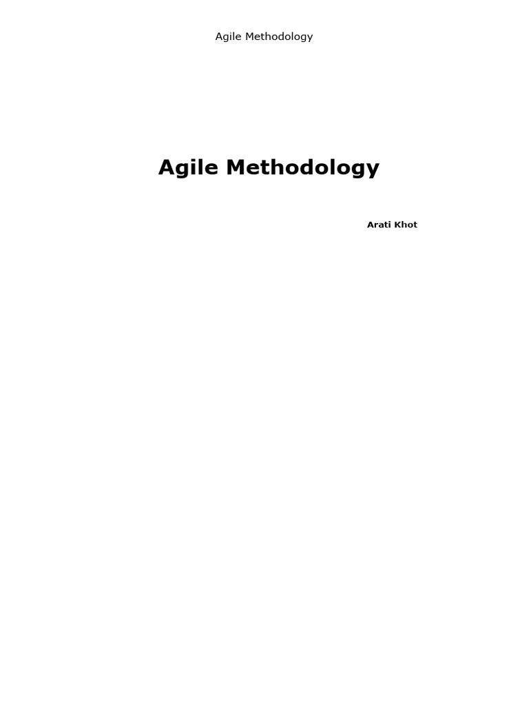 Agile Methodology - An Overview | PDF