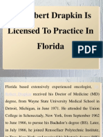 Dr. Robert Drapkin Is Licensed To Practice in Florida