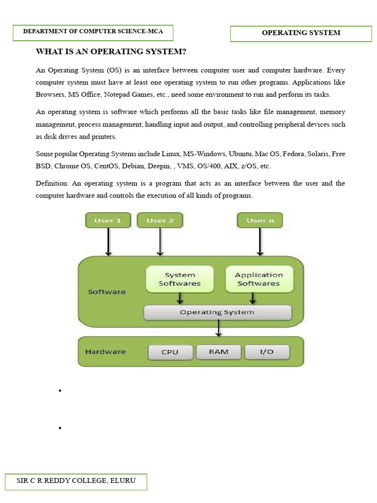 Overview of Operating Systems and Functions | PDF | Operating System ...