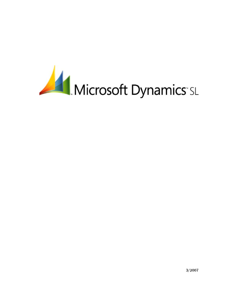 Microsoft Dynamics SL User Manual | PDF | Databases | Database Transaction