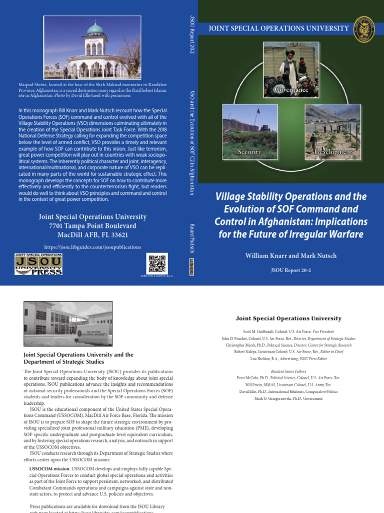 Village Stability Operations and The Evolution of SOF Command and ...