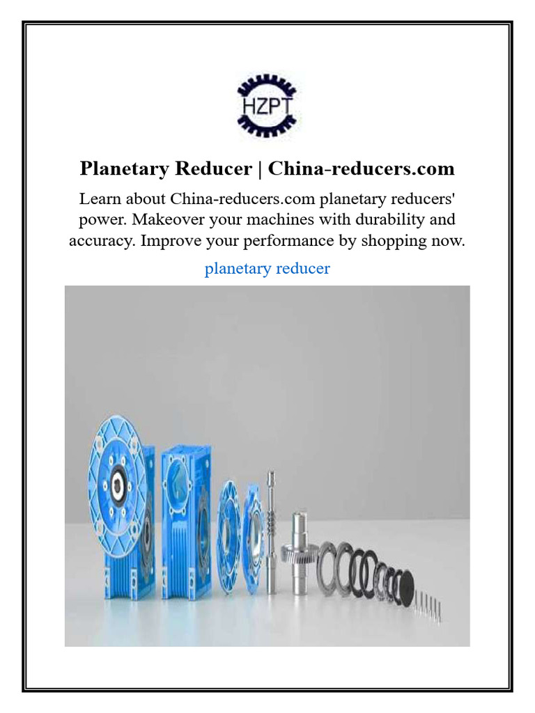 Planetary Reducer | PDF