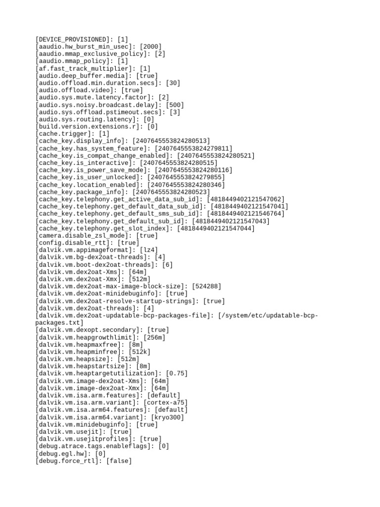 Android System Configuration Settings | PDF | Computer Engineering