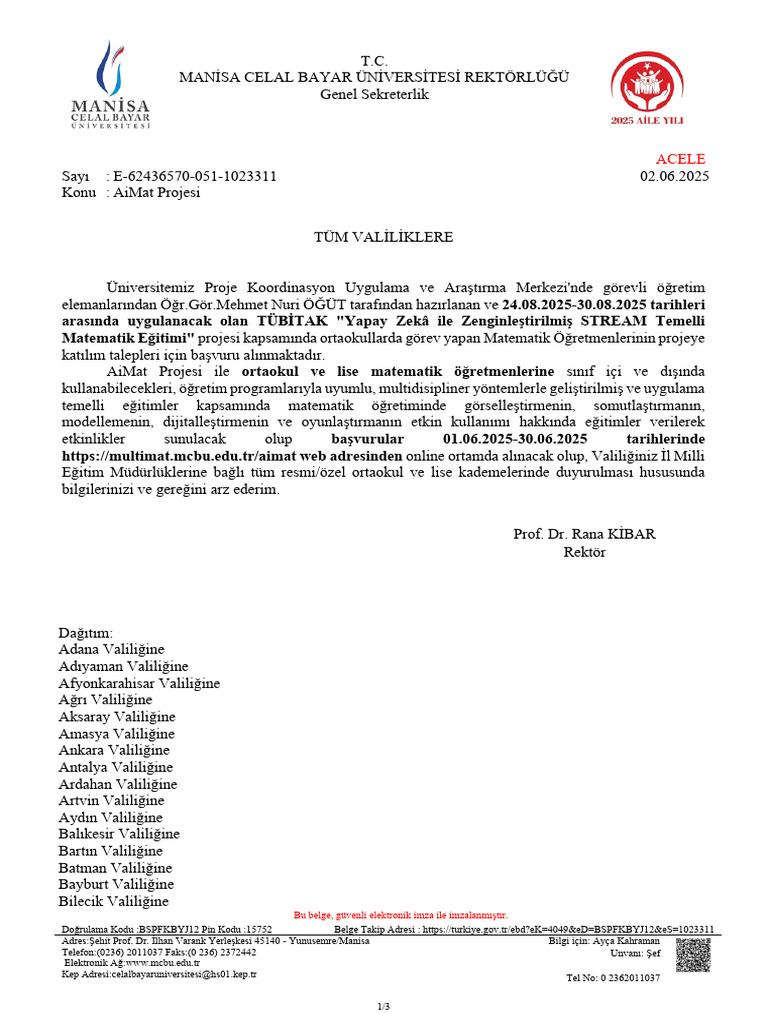 AiMat Projesi | PDF