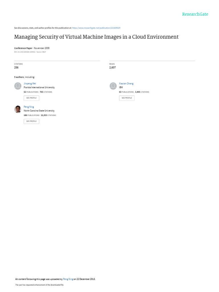 Managing Security of Virtual Machine Images in A C | PDF | Cloud ...