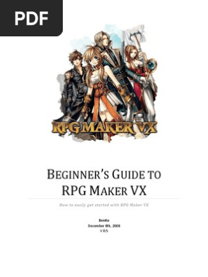 Beginner S Guide To Rpg Maker Vx V0 4 Pdf Video Game Development Leisure