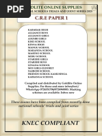 KCSE CRE Paper 2 Exam 2025 | PDF | Jesus | Gospel Of Luke