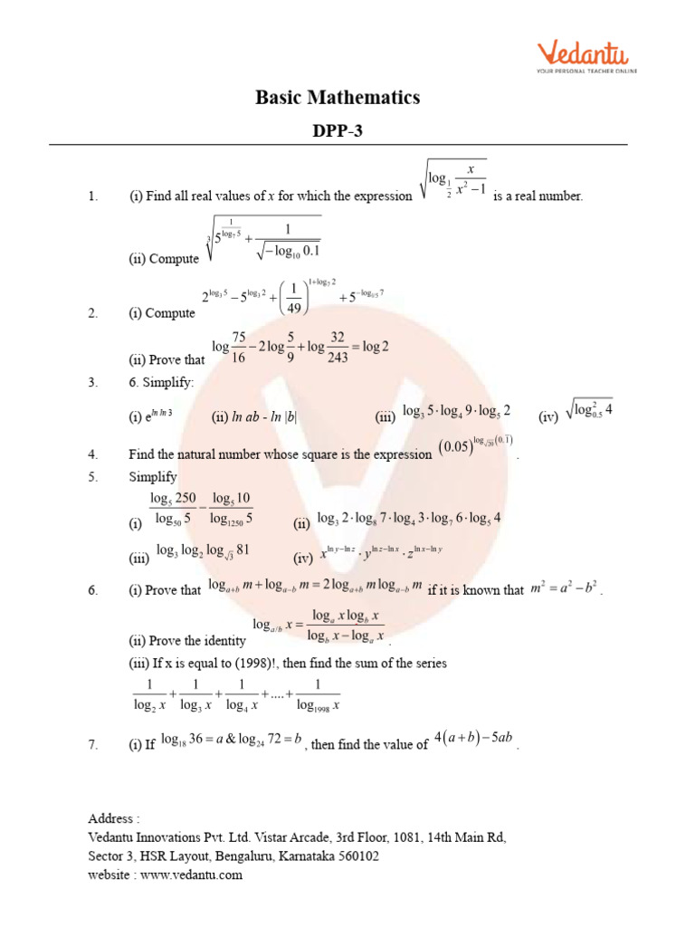 Basic Mathematics Problem Set Solutions | PDF | Numbers | Decimal