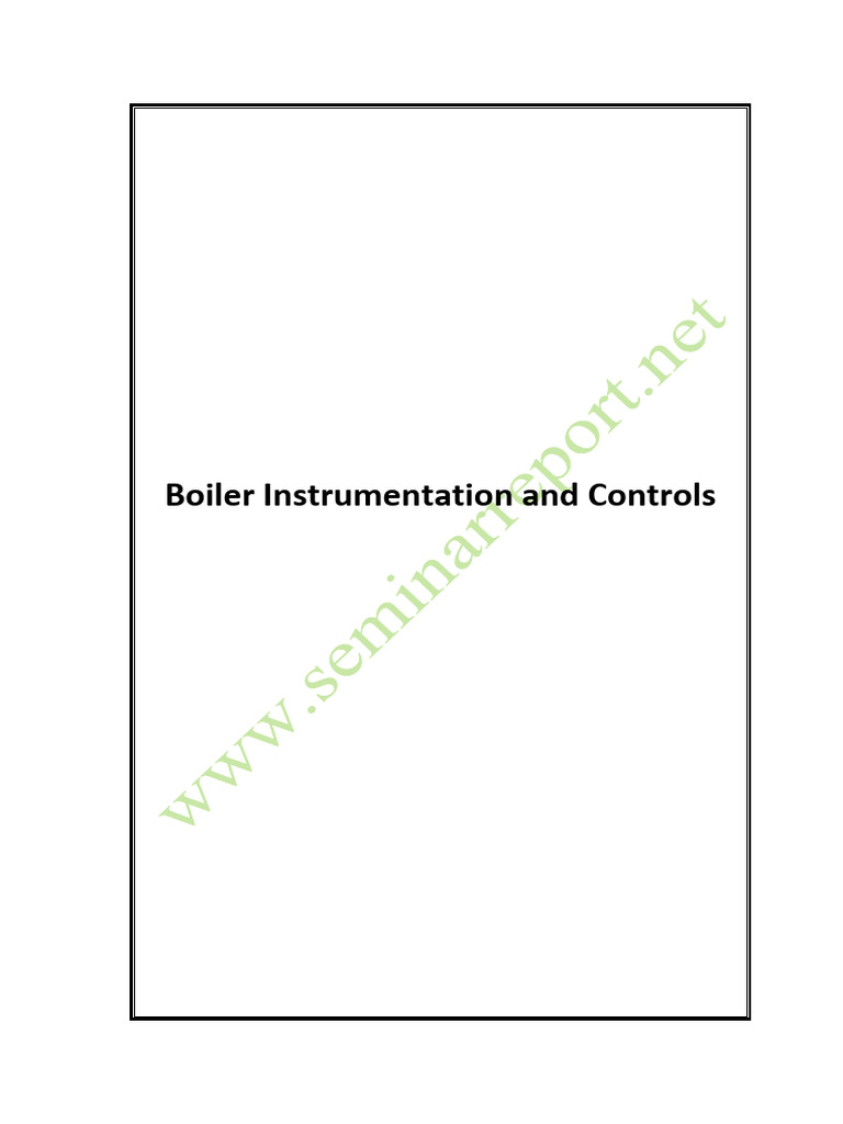 Boiler Instrumentation and Control Systems | PDF | Boiler | Instrumentation