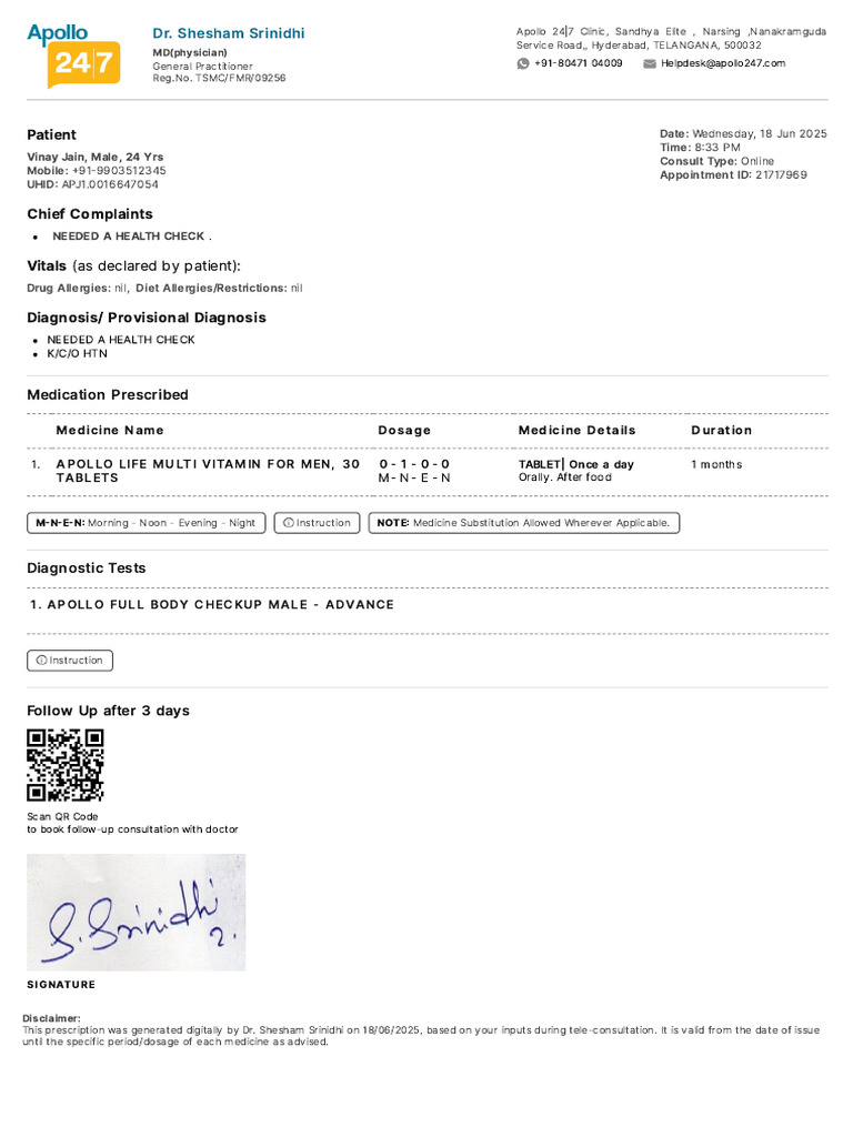 Prescription_21717969_18 06 2025__Apollo 2471750259518128 | PDF ...