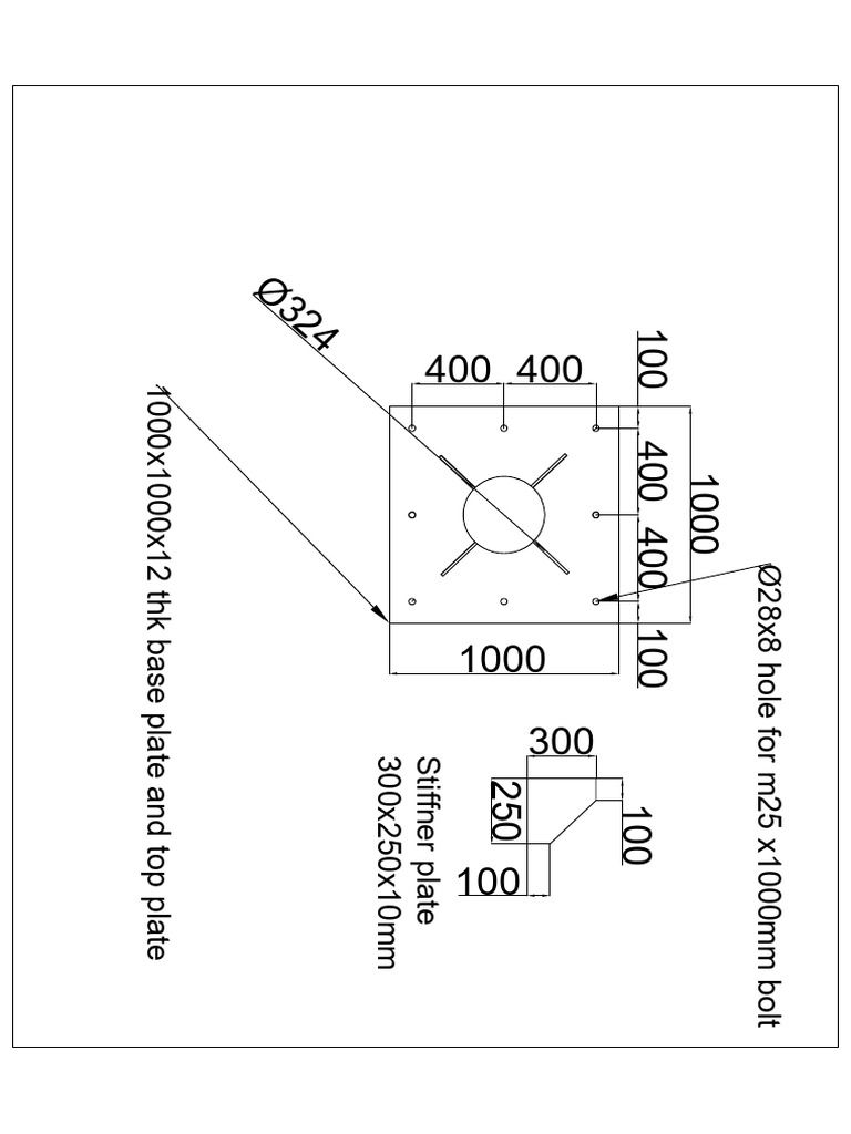 Base Plate and Top Plate Drawing | PDF