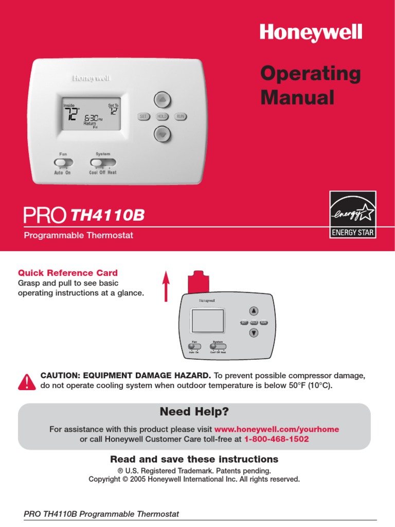 Termostato Honeywell TH5110D1022 no programable 1 F 1 C 