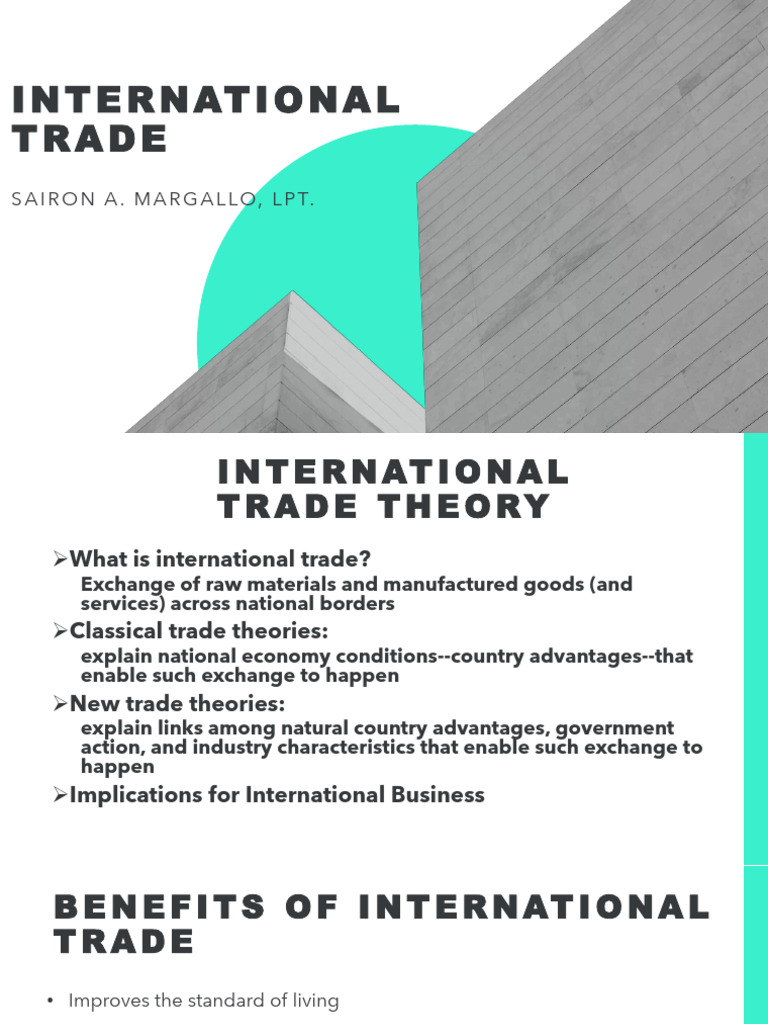 International Trade Dynamics Explained | PDF | Trade Barrier | Trade