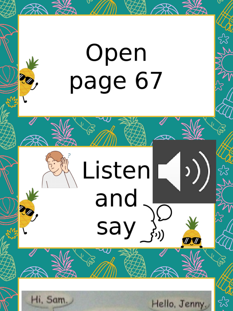 Listen and Say 67,68,70 | PDF