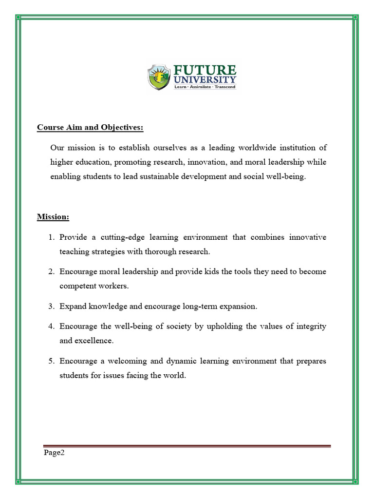 Global Higher Education Mission and Goals | PDF