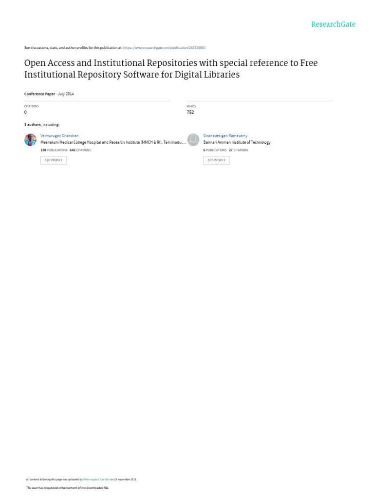 Open Access and Institutional Repositories | PDF | Open Access