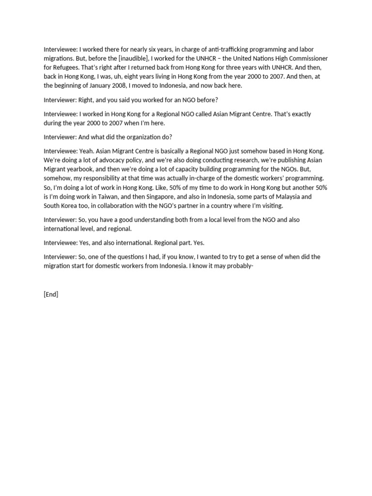 Transcription Staff Interview Insights | PDF