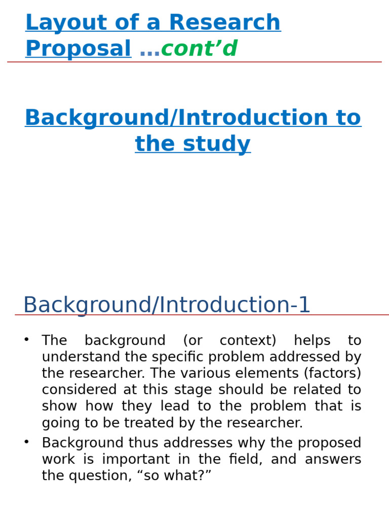 Lecture 2. Background To The Study | PDF