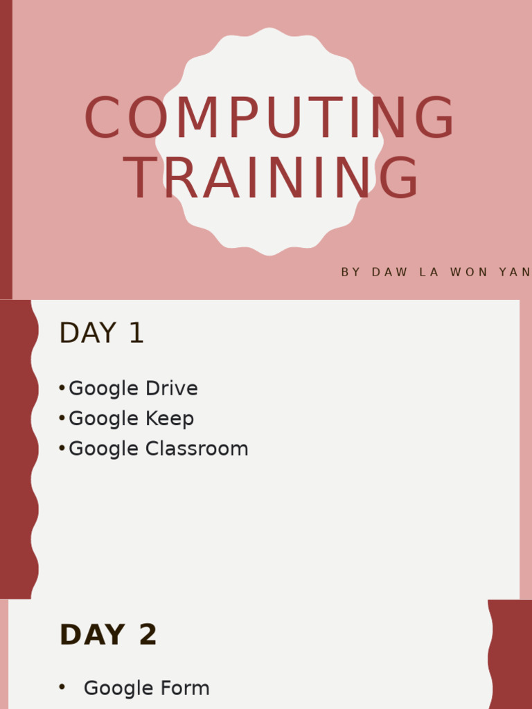 Computing Training Overview | PDF