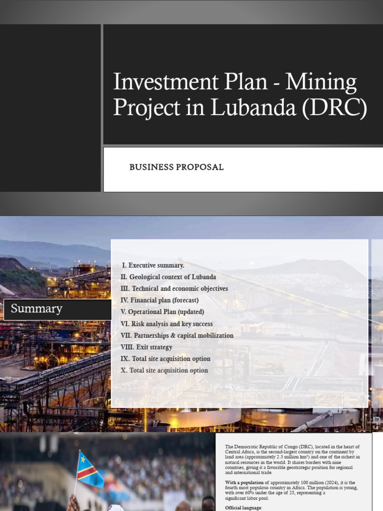 Investment Proposal for Lubanda Mining Project | PDF | Democratic ...